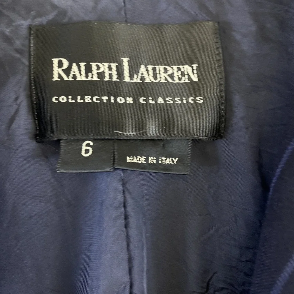 Vintage 1990s Ralph Lauren Collection Classics Sz 6 Blue Striped Wool SEE NOTES - Picture 11 of 14